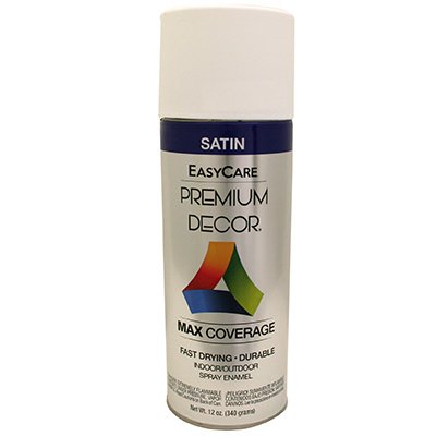 White Satin Spray Paint, 12-oz. - Quantity 6 B755733