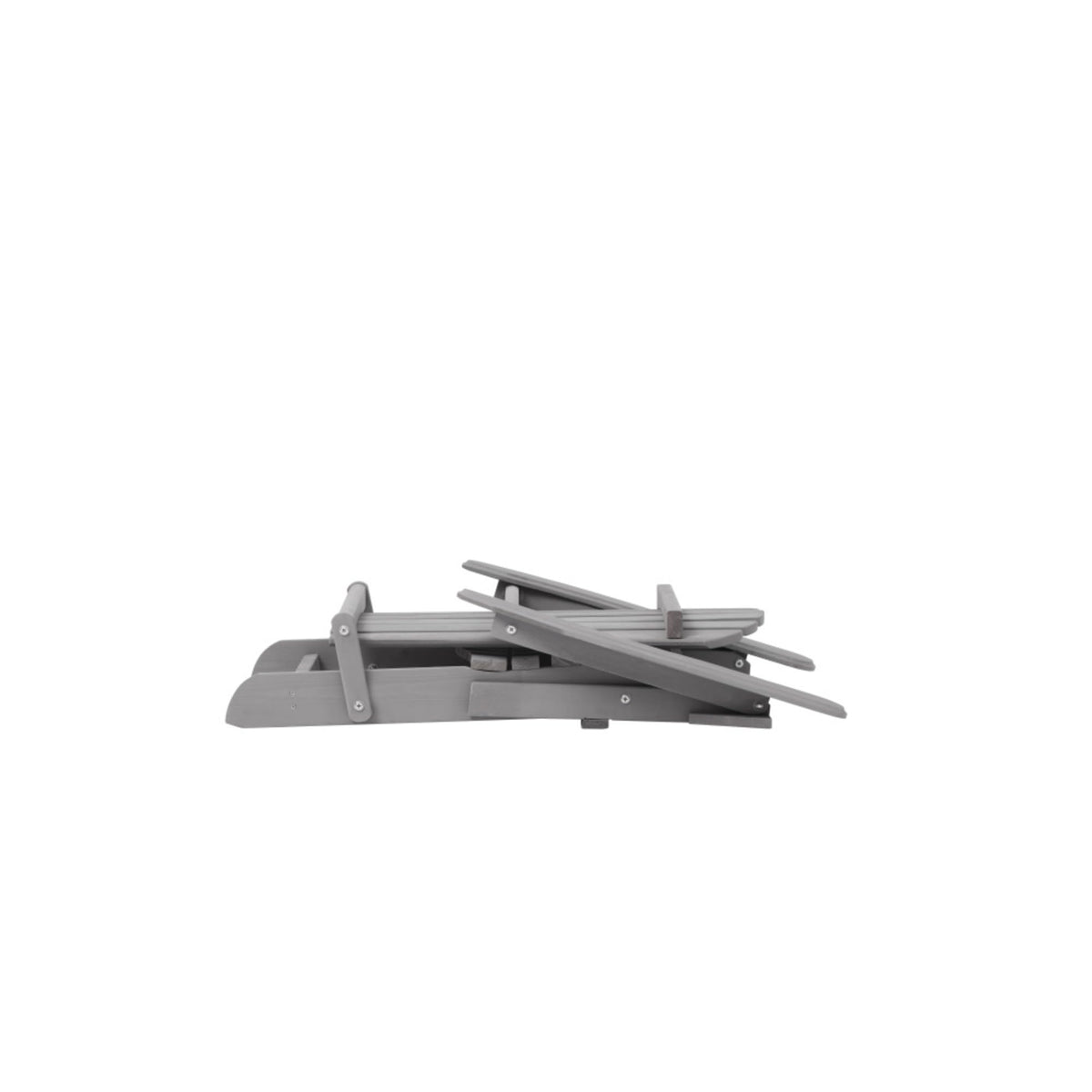 Wood Folding Adirondack Chair Set of 2 Gray D3138