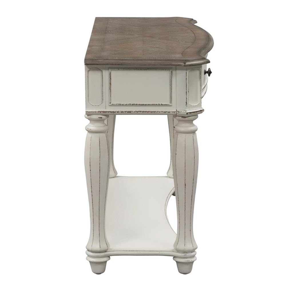 Antique White Wood Sofa Table with 1 Drawer and 1 Shelf M8435