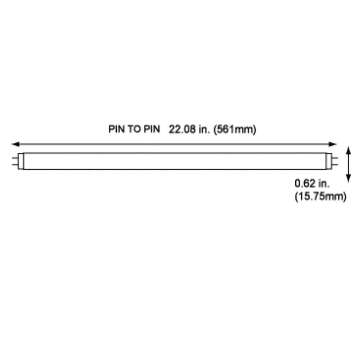 14W 4100K Cool White T5 Fluorescent Bulb 24 Inch G5 Bipin Base Pack of 40 N900241