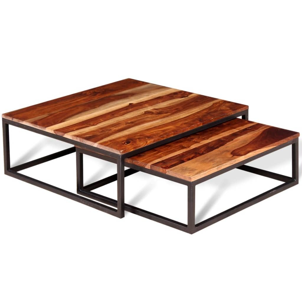 Solid Sheesham Wood Table Set W12830