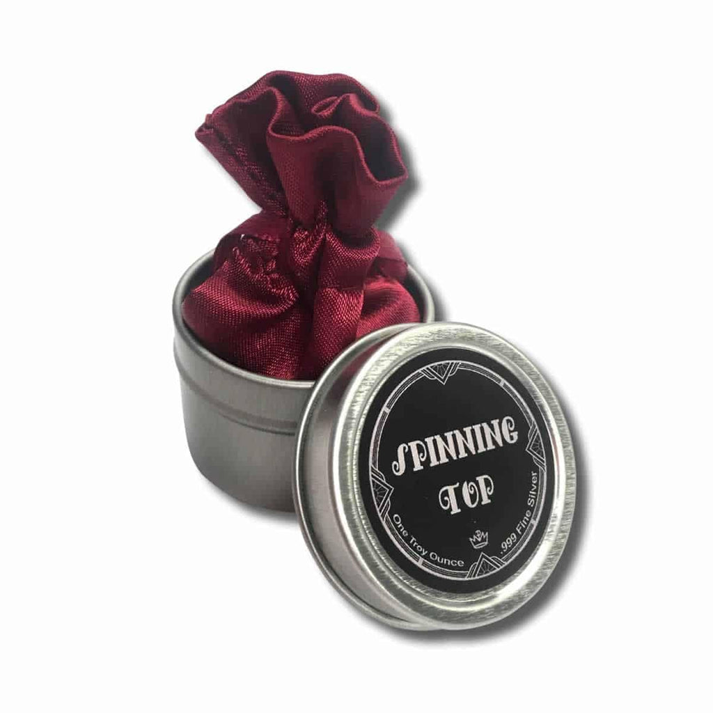 Silver Spinning Top Toy 1 oz G169