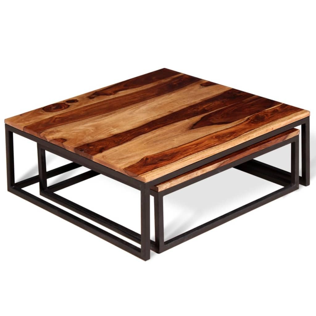 Solid Sheesham Wood Table Set W12830