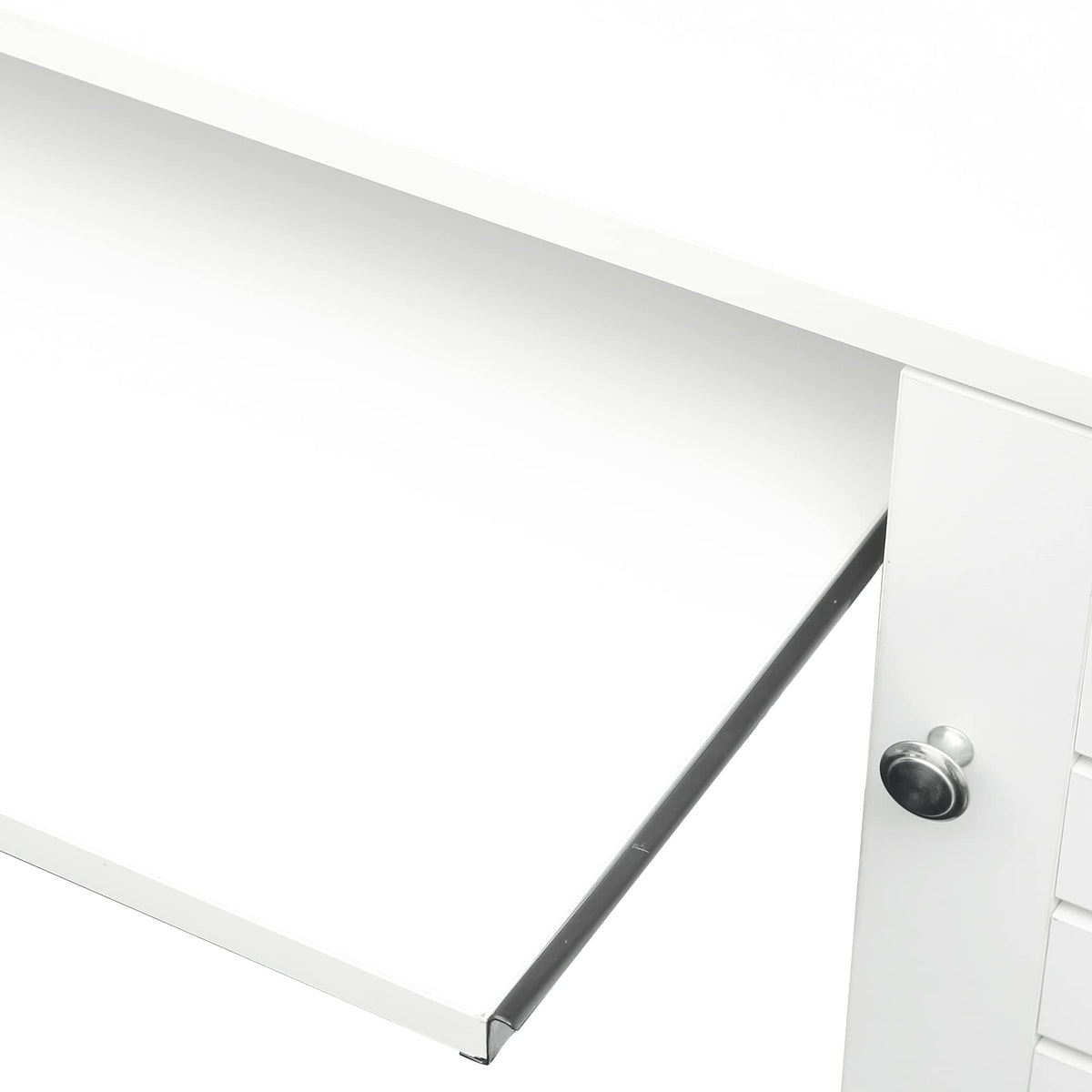 White Computer Desk with Hutch L25165