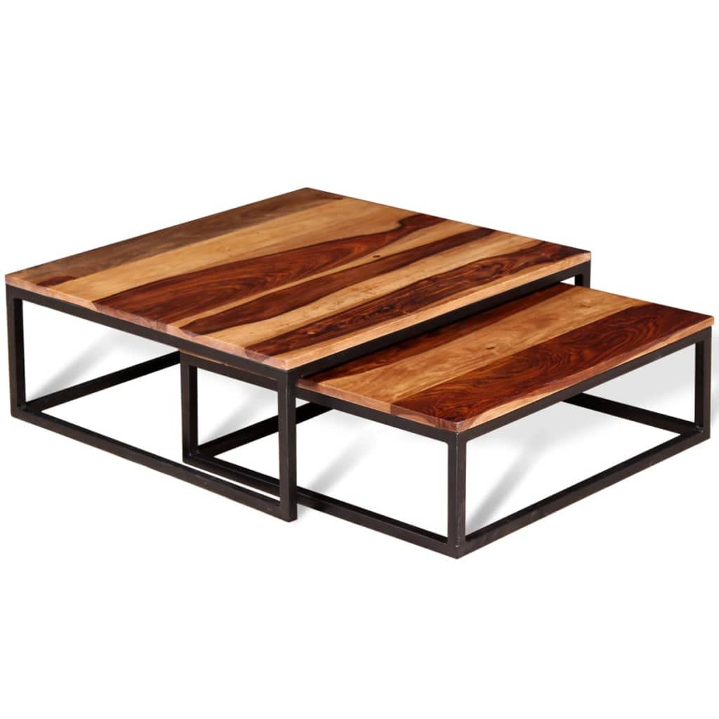Solid Sheesham Wood Table Set W12830