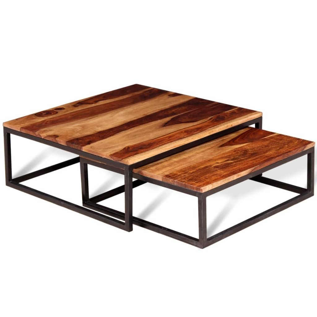 Solid Sheesham Wood Table Set W12830