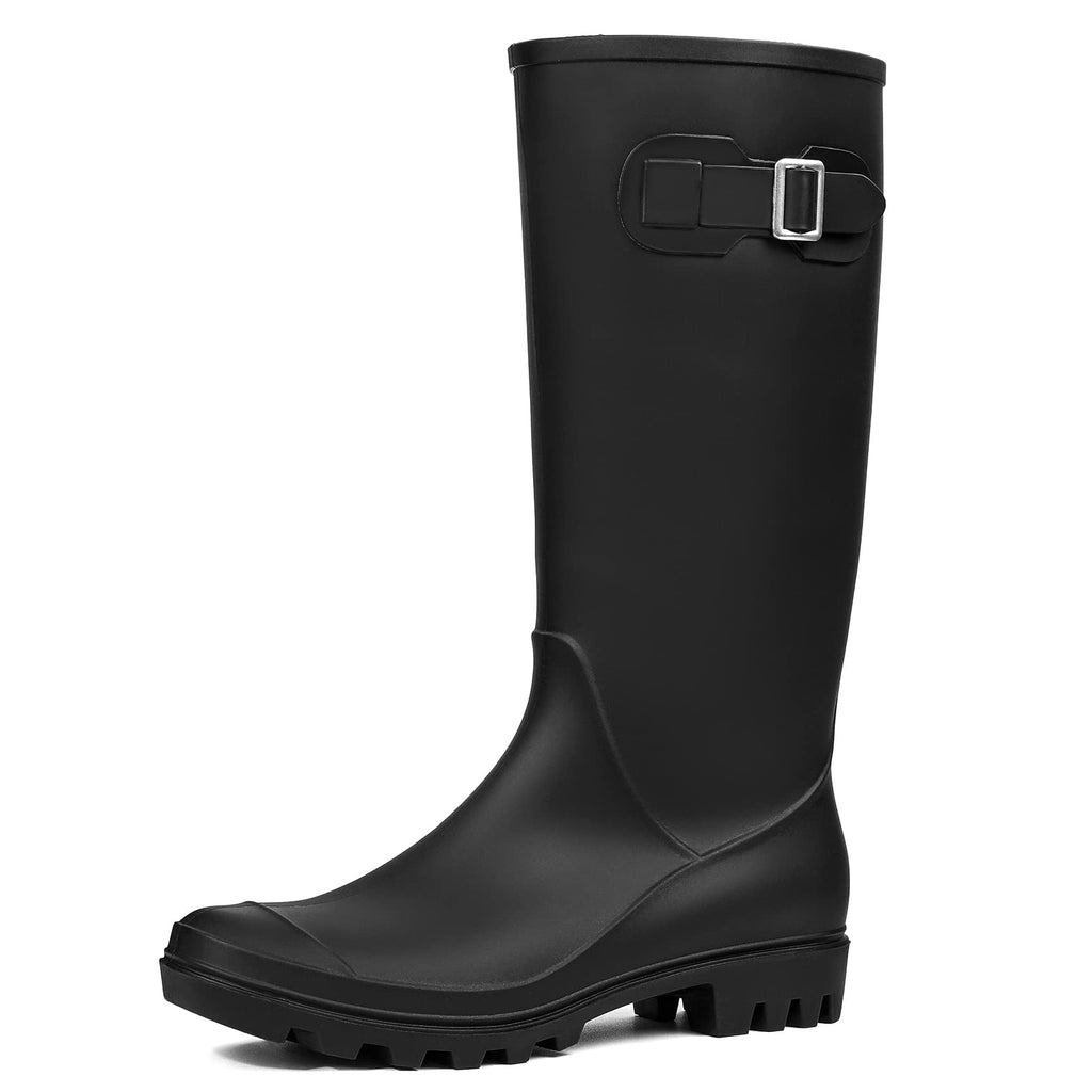 Women's Tall Waterproof Rubber Wide Calf Rain Boots P16290