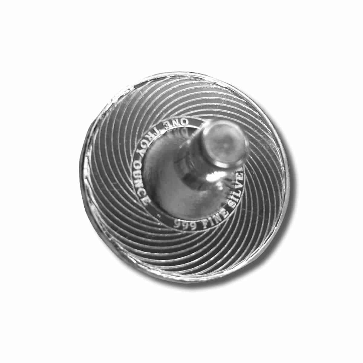 Silver Spinning Top Toy 1 oz G169
