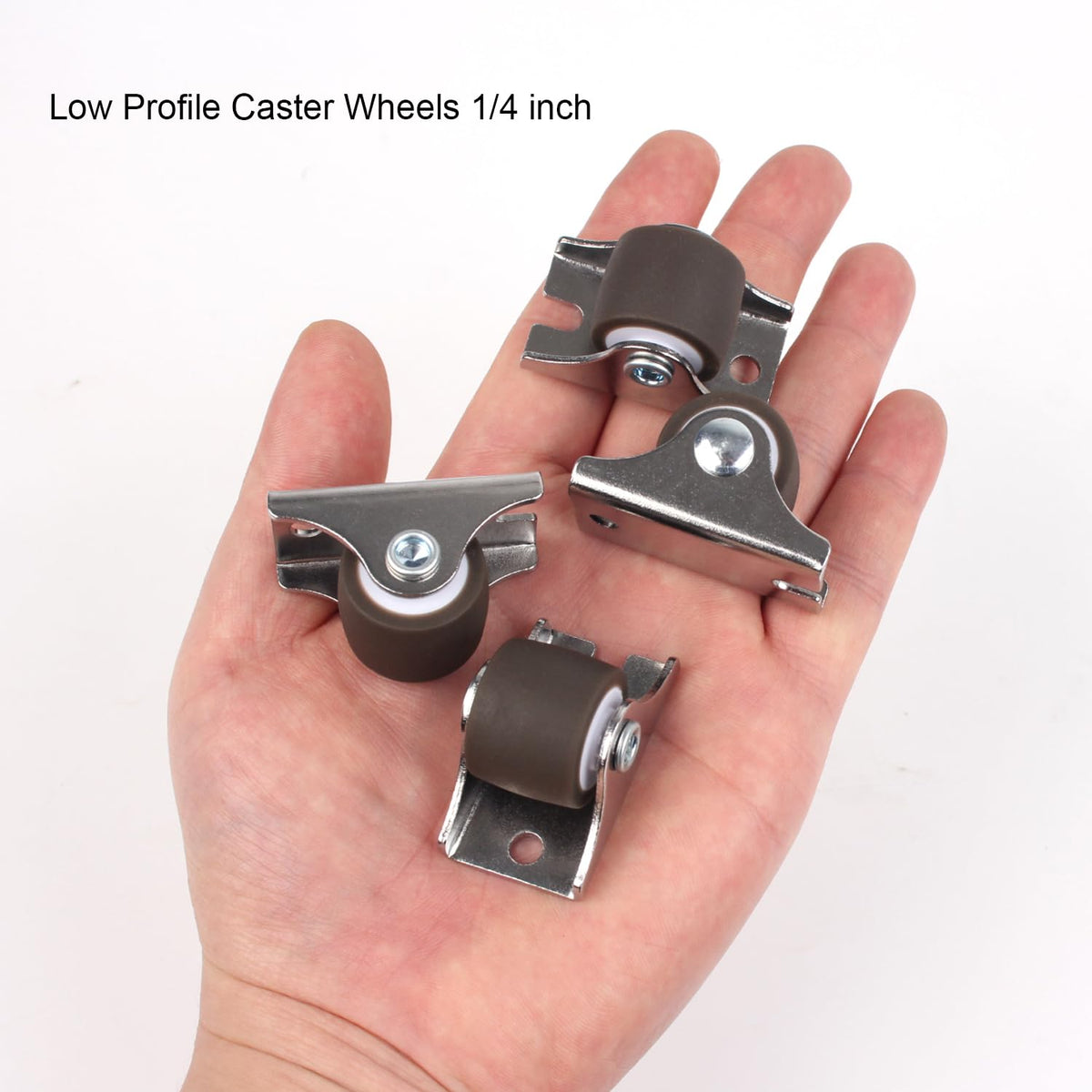 1 Inch Low Profile TPE Rubber Fixed Caster Wheels Set of 4 R5630