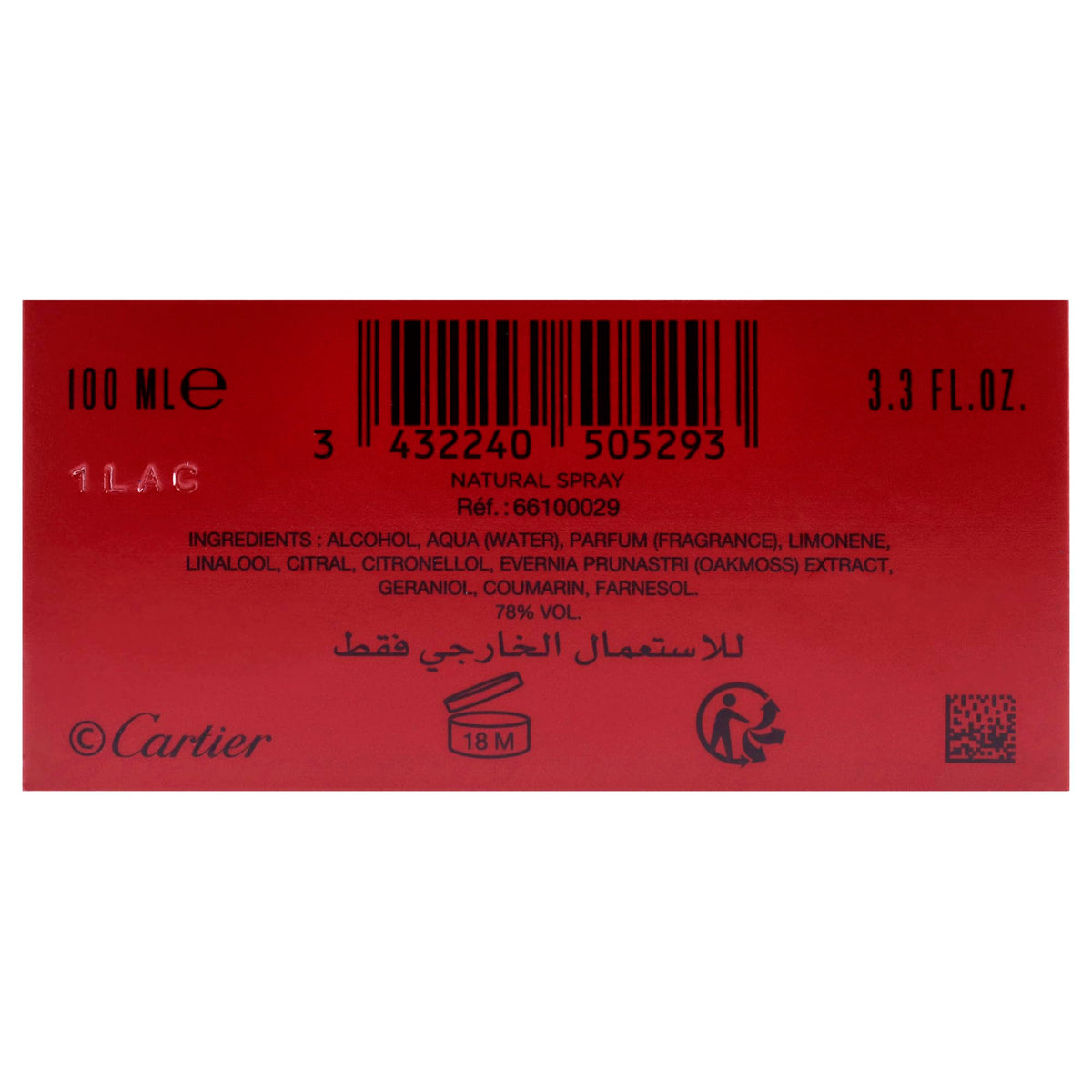 3.3 oz Eau de Toilette Spray O7836