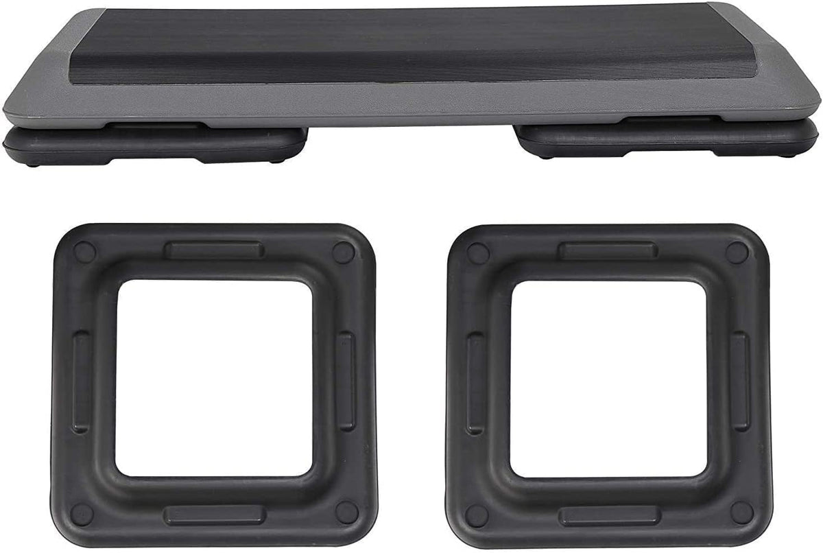 43" Adjustable Exercise Aerobic Step Platform with 4 Removable Risers K456102