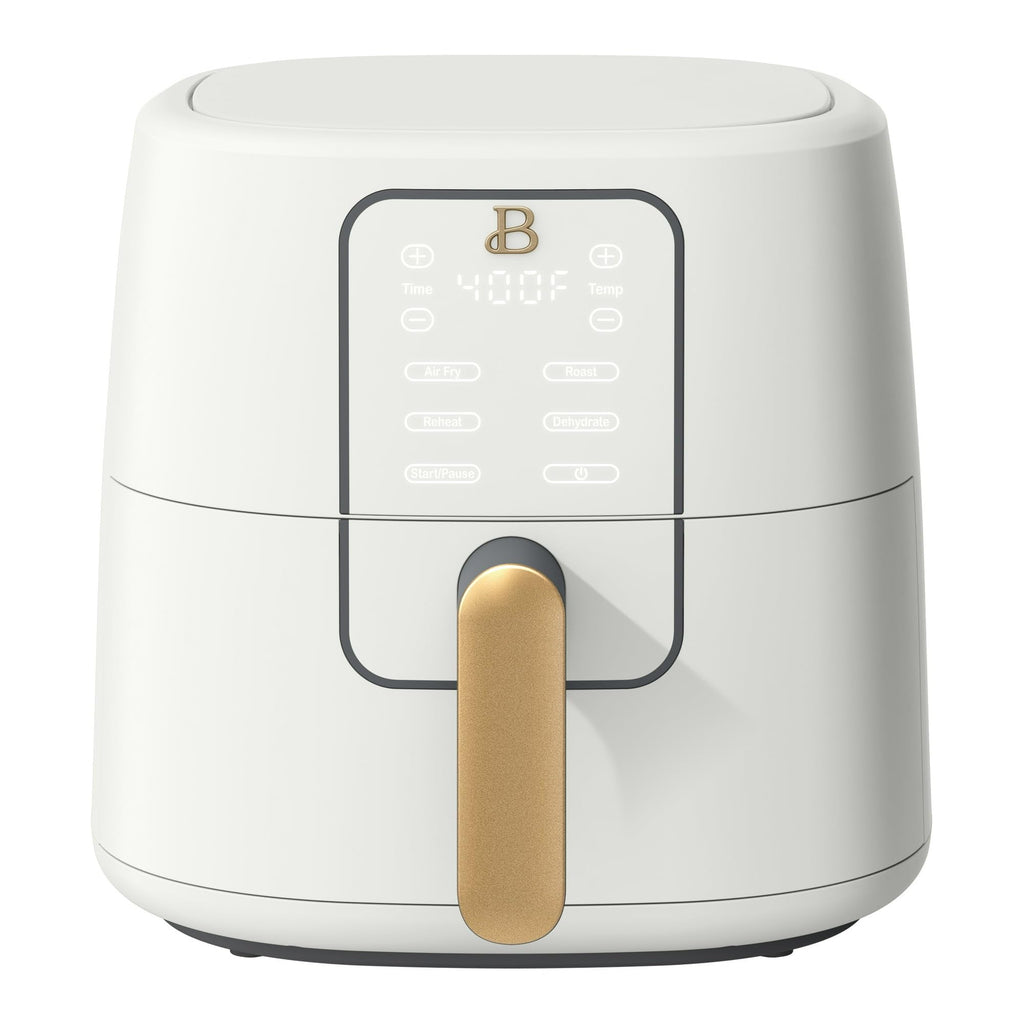 6 Quart Air Fryer with Touch-Activated Display, 4-in-1 Countertop Air Fryer 1750W, Nonstick Dishwasher Safe, White Icing N943