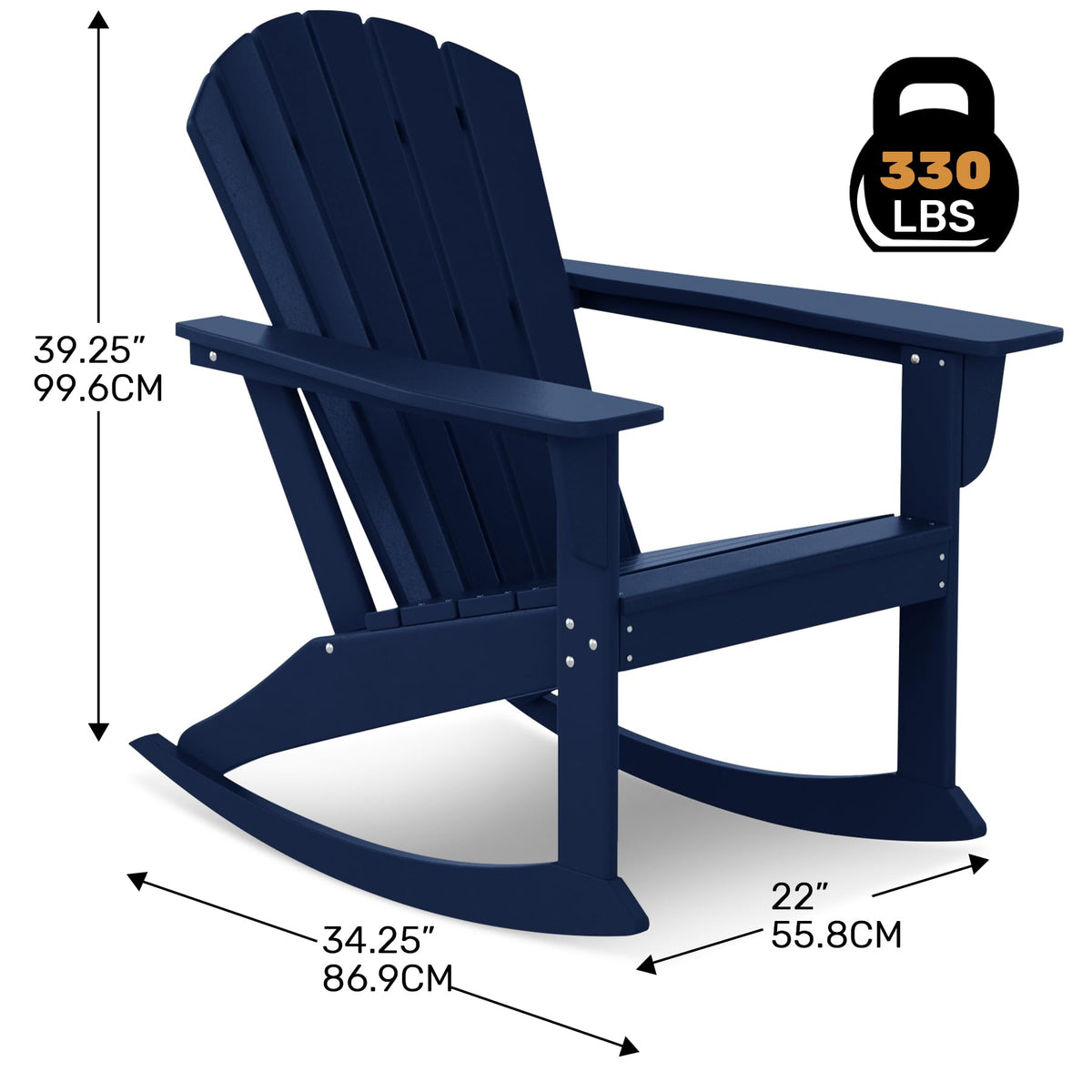 Navy Blue HDPE Adirondack Chair X8591