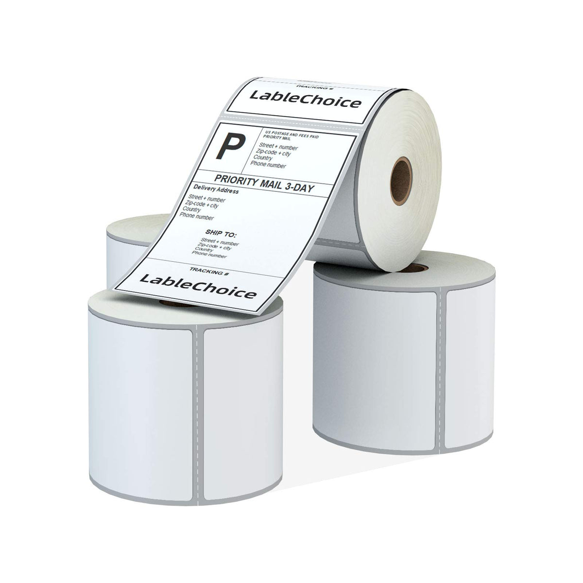 4 Rolls 450 Labels 4x6 Direct Thermal Shipping Labels 1" Core Permanent Adhesive Y16903