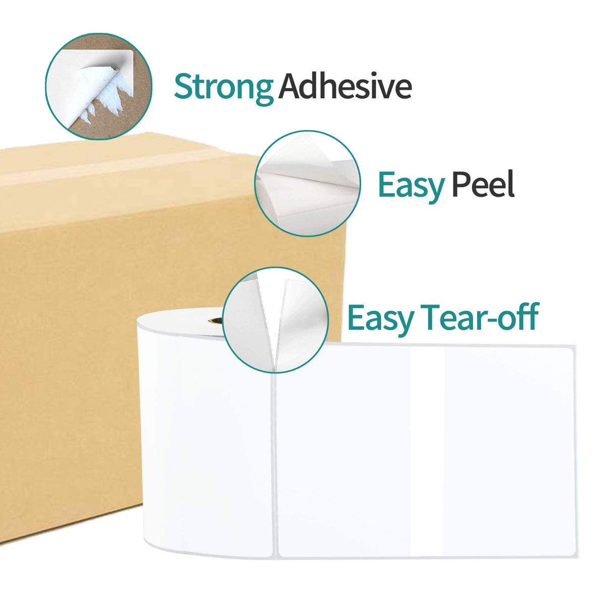 4 Rolls 450 Labels 4x6 Direct Thermal Shipping Labels 1" Core Permanent Adhesive Y16903