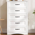 White 5 Drawer Wood Dresser U270557