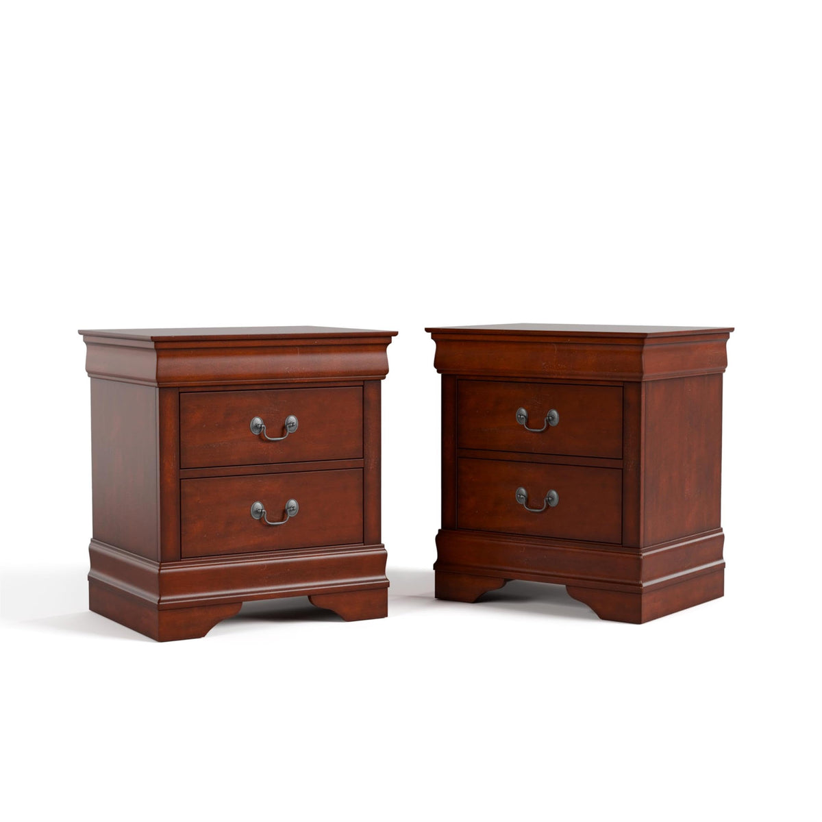 Solid Wood 2-Drawer Nightstand Set U38540
