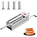 Manual Stainless Steel Sausage Stuffer with 4 Stuffing Tubes R36222