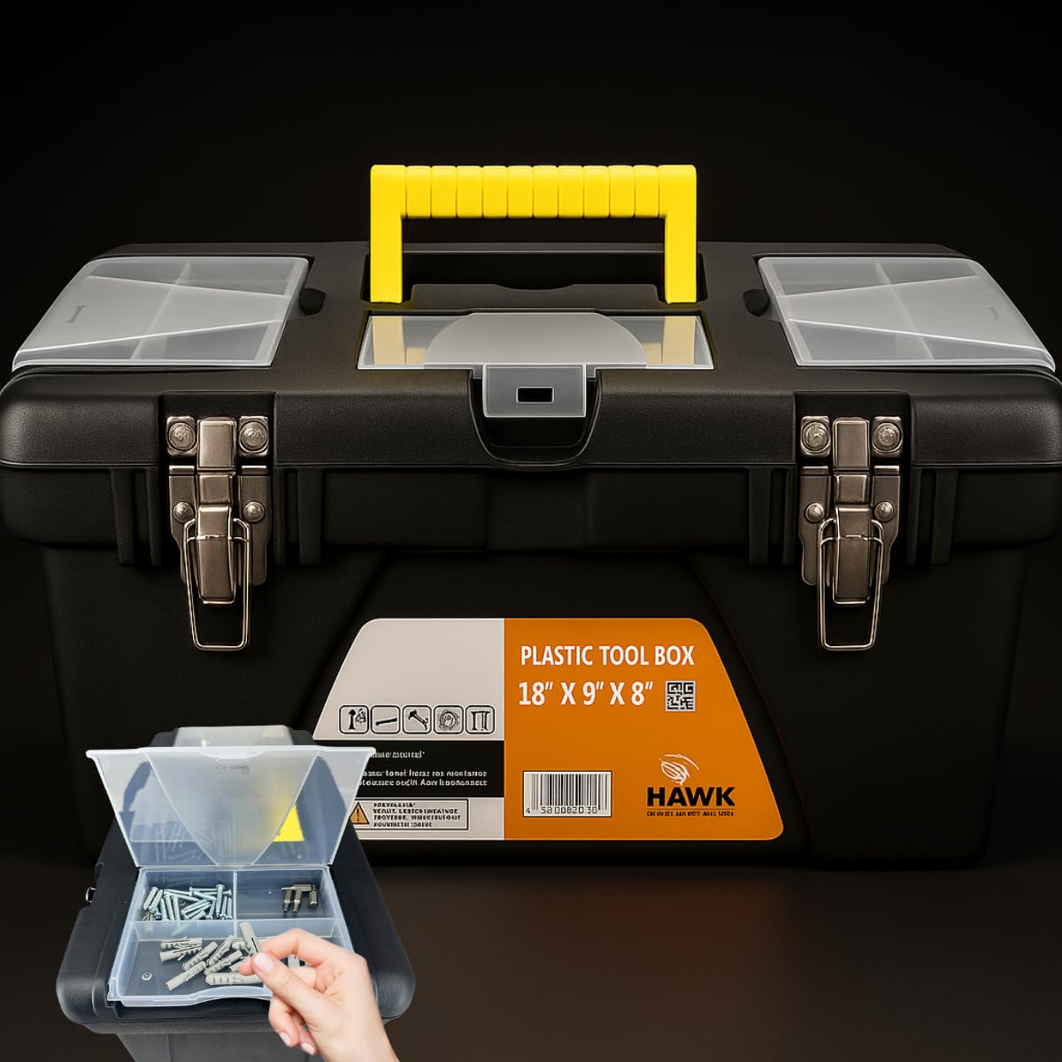 Plastic Tool Box with Metal Latches B5226
