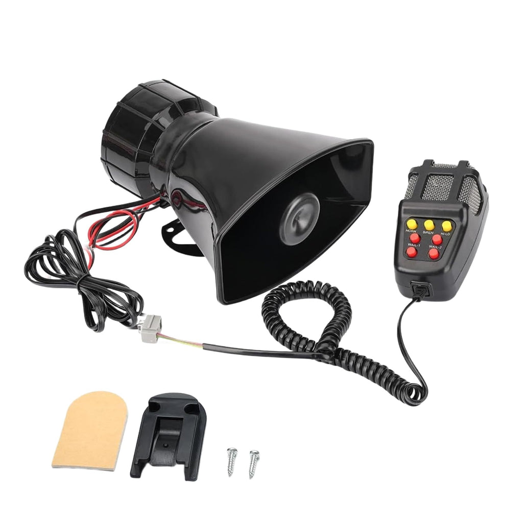 12V 100W 7 Tone Car Siren Horn Speaker with Microphone U3038