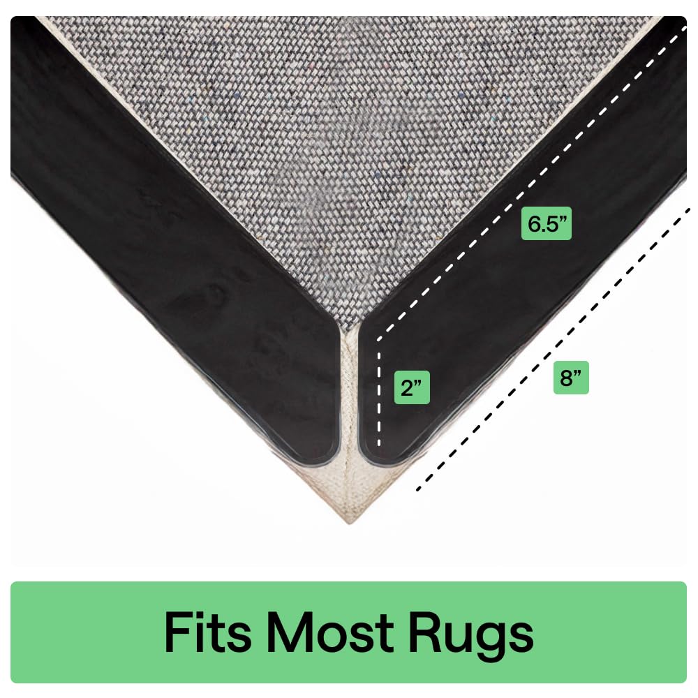 Extra Long Rug Grippers, 8 Pack Black O321517