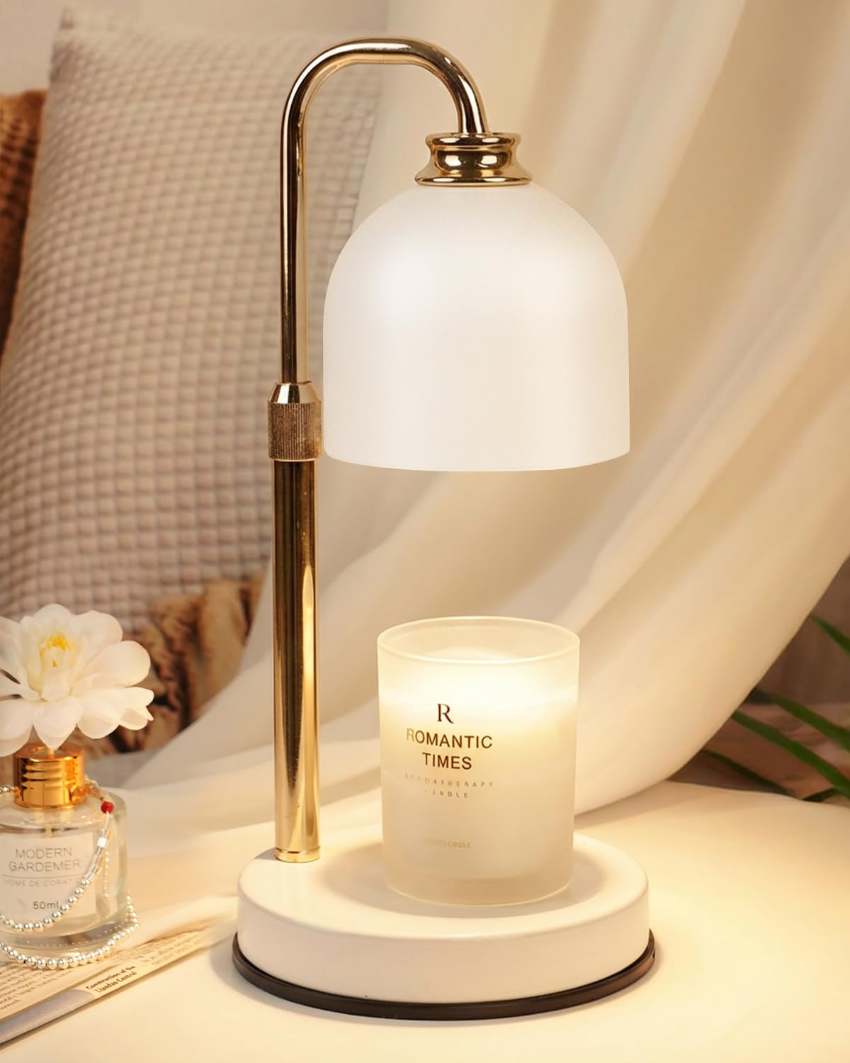 Candle Warmer Lamp with Timer Dimmable White B252426
