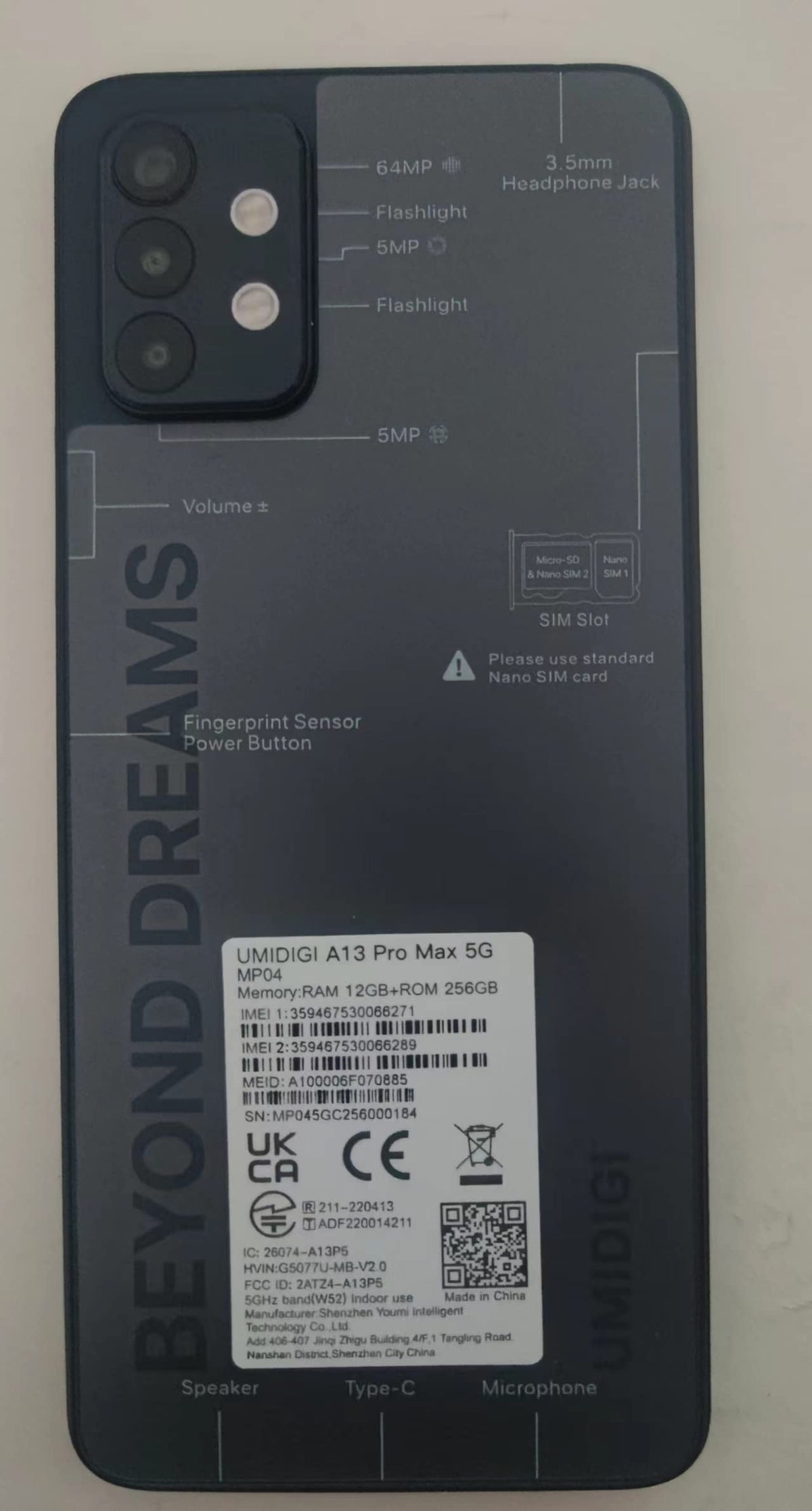 5G Smartphone 12GB RAM 256GB ROM 6.8" 90Hz Display 64MP Camera 5150mAh Battery I816640