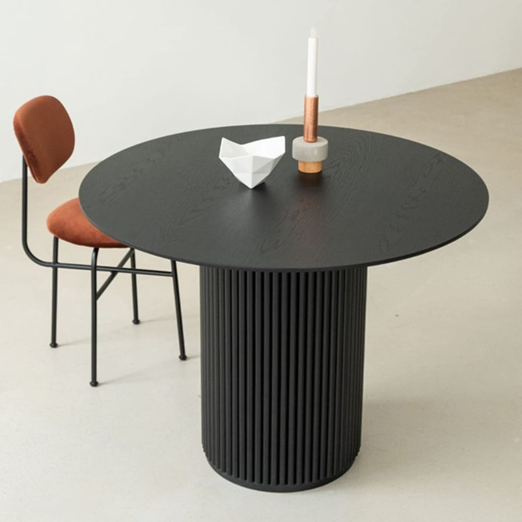 Black Pine Wood Round Dining Table A71842