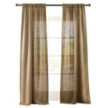 Soft Burlap Natural Tan Rod Pocket Window Curtain Panel 37" x 84" L72685