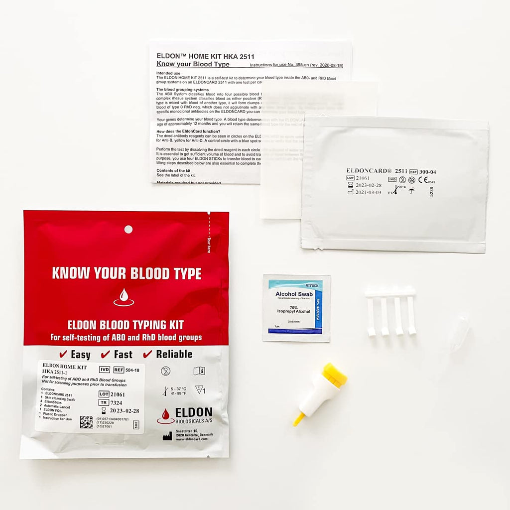 Home Blood Typing Kit 6 Kits O8931