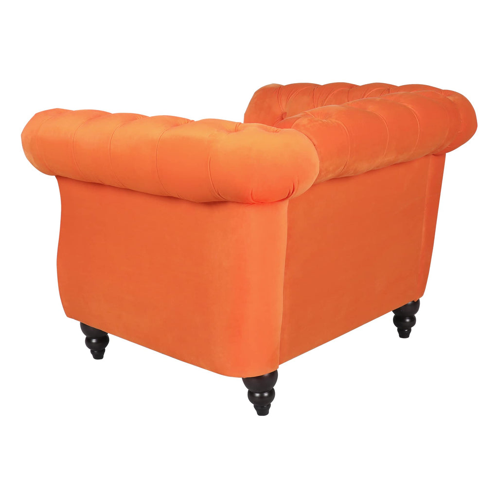 Orange Velvet Accent Chair U621