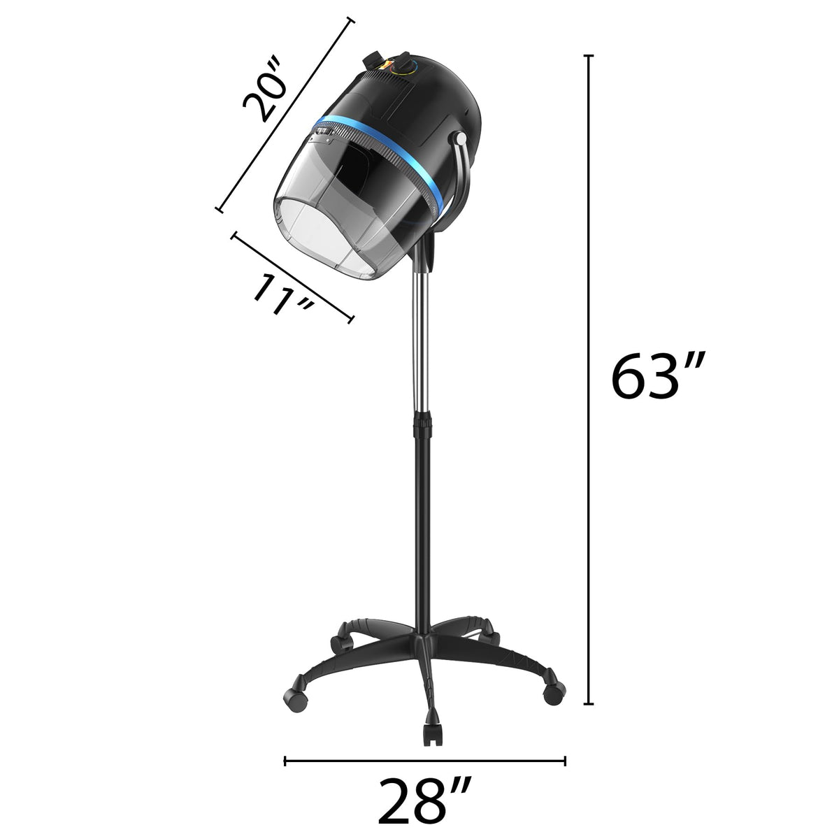1300W Hooded Hair Dryer with Adjustable Timer K42711