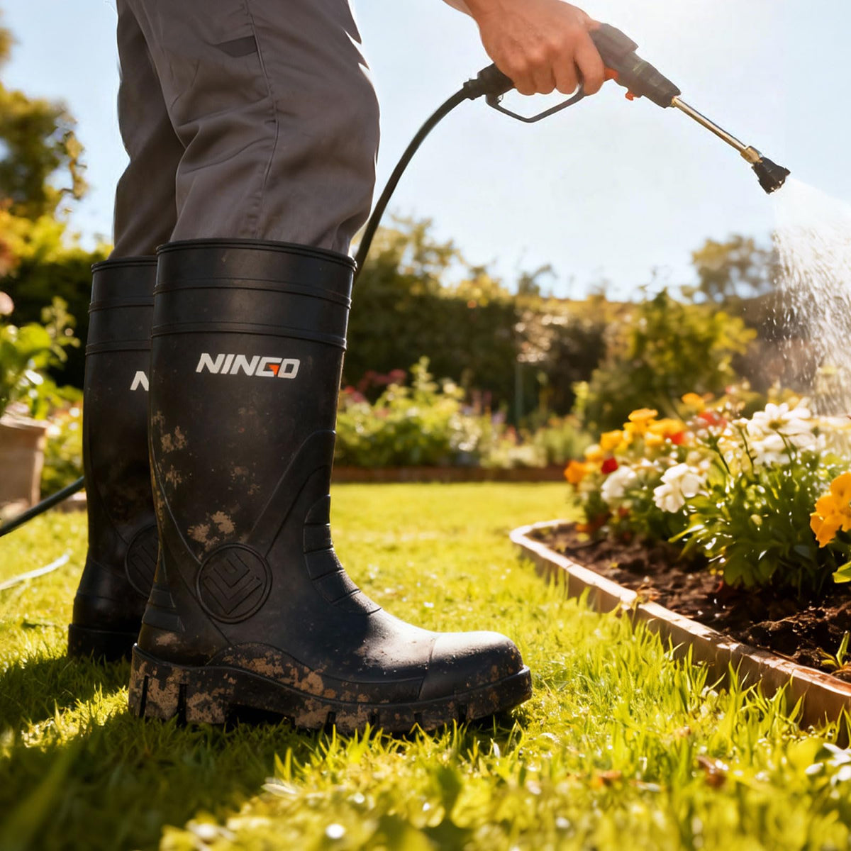Men's Steel Toe Waterproof Rubber Boots G42359