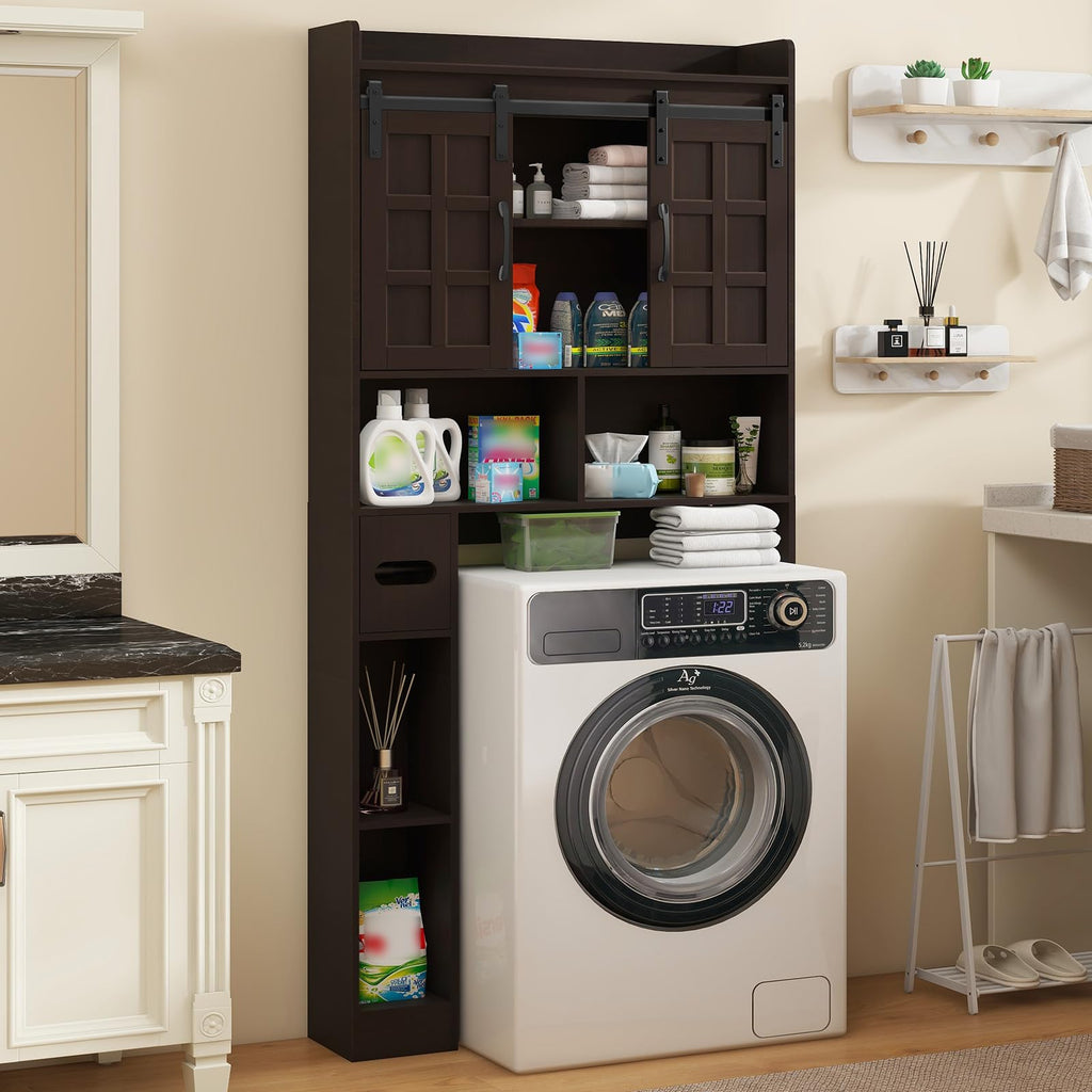 Over The Toilet Storage Cabinet with Sliding Doors D46201