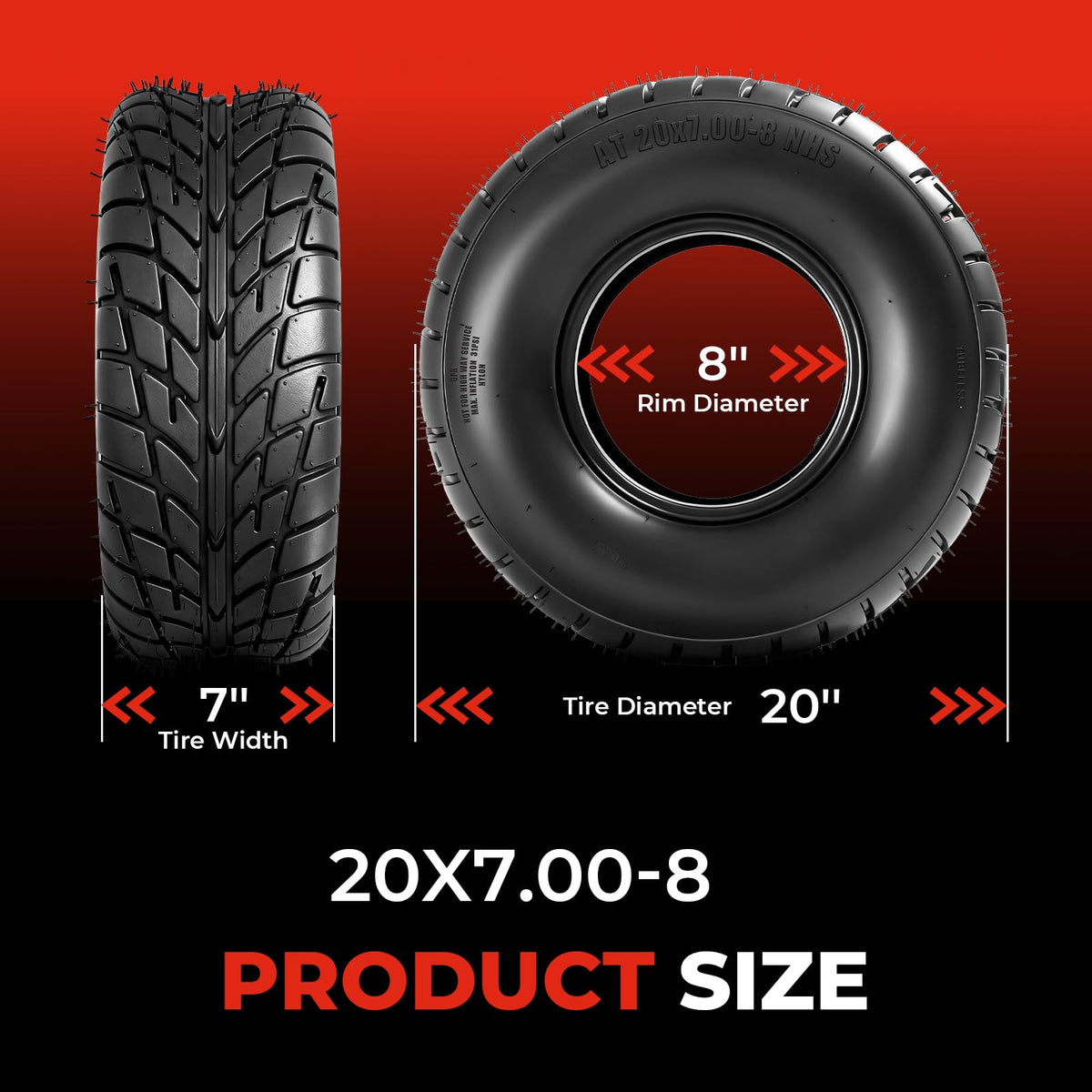 20x7-8 All-Terrain ATV/UTV Tires, Set of 2 R786257