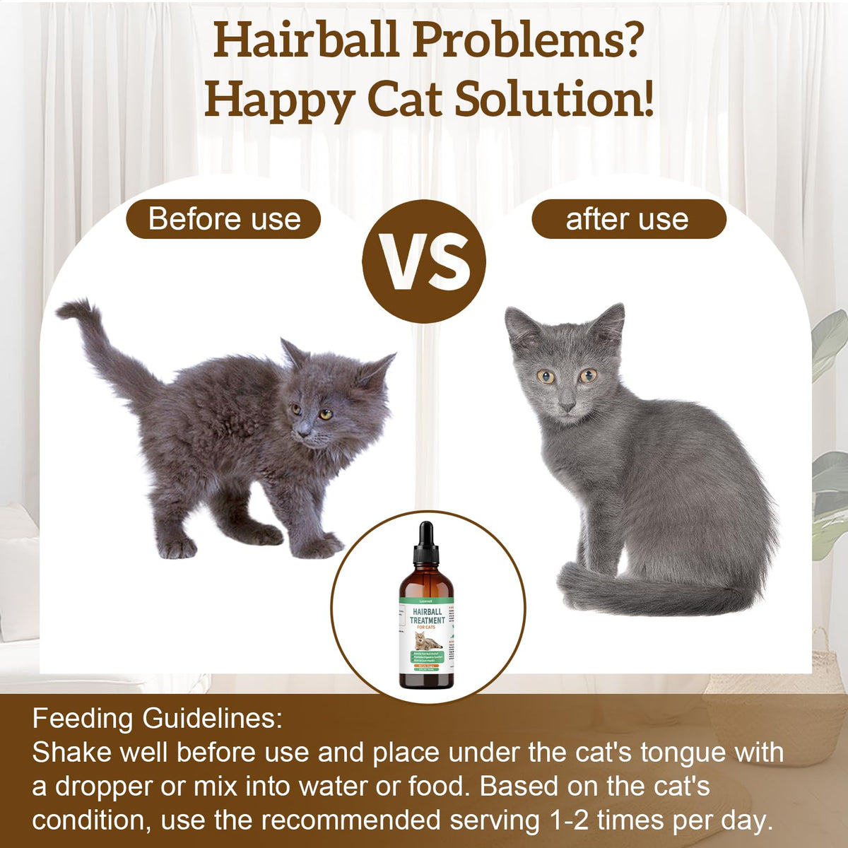 Cat Hairball Remedy with Natural Ingredients & Vitamins B3066