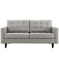 Light Gray Upholstered Fabric Loveseat L7784
