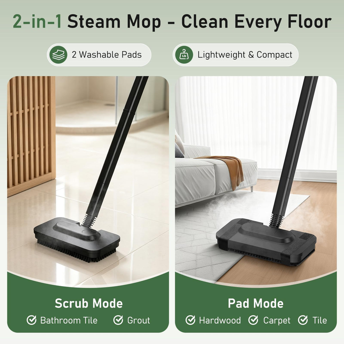 14 IN 1 Steam Cleaner Mop, Handheld Steamer, 1.6L Tank O541