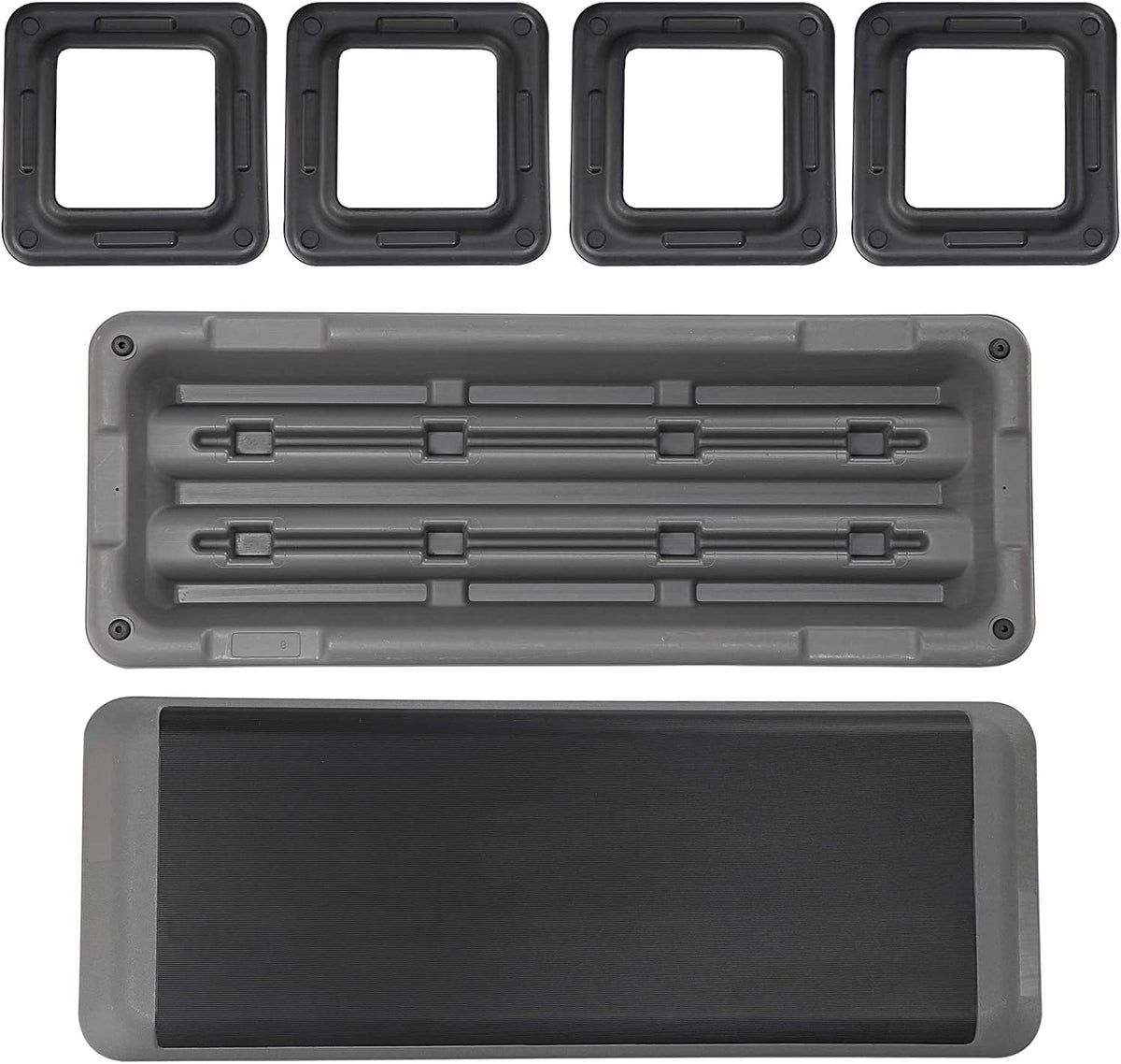 43" Adjustable Exercise Aerobic Step Platform with 4 Removable Risers K456102