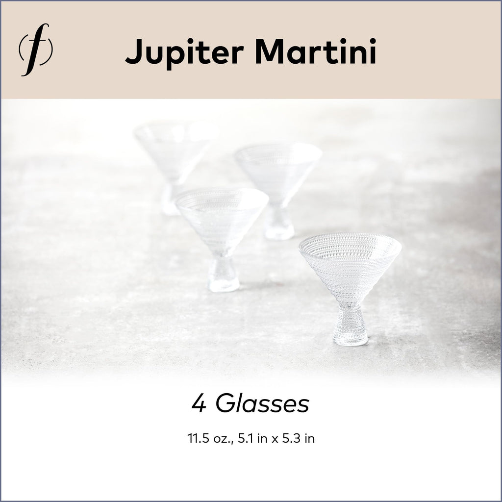 Clear 11.5 Ounce Glass Martini Set of 4 S8136