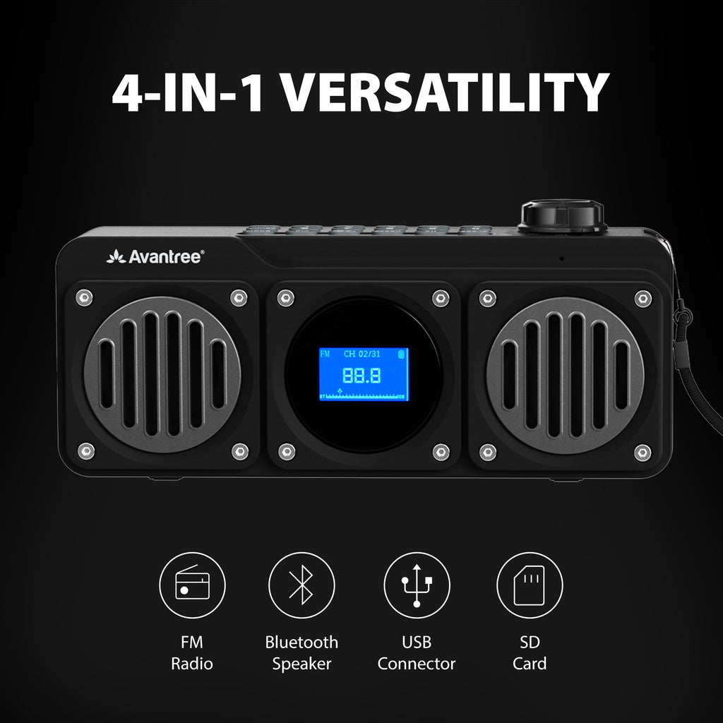 Portable FM Radio & Bluetooth Speaker N752772