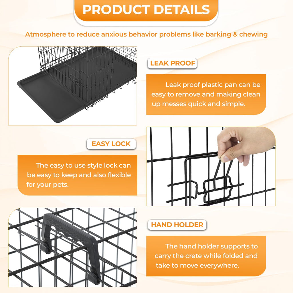 48 Inch Black Dog Crate L3822