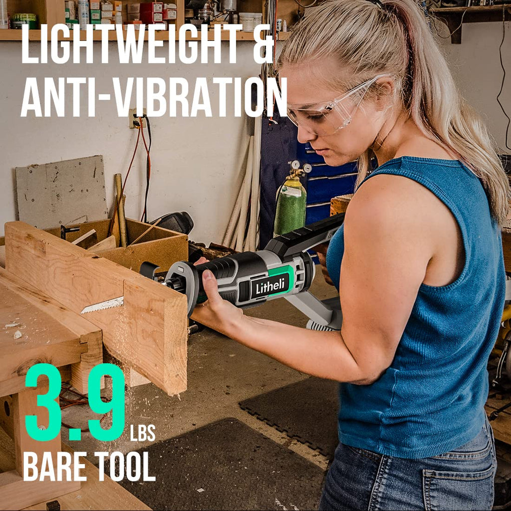 Cordless Reciprocating Saw with 20V 4.0 Ah Battery & Charger Z153