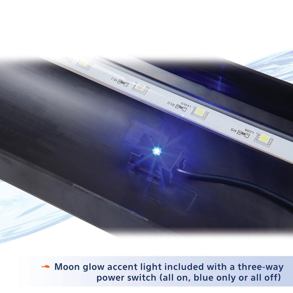 Black 20 Inch LED Aquarium Hood R6353
