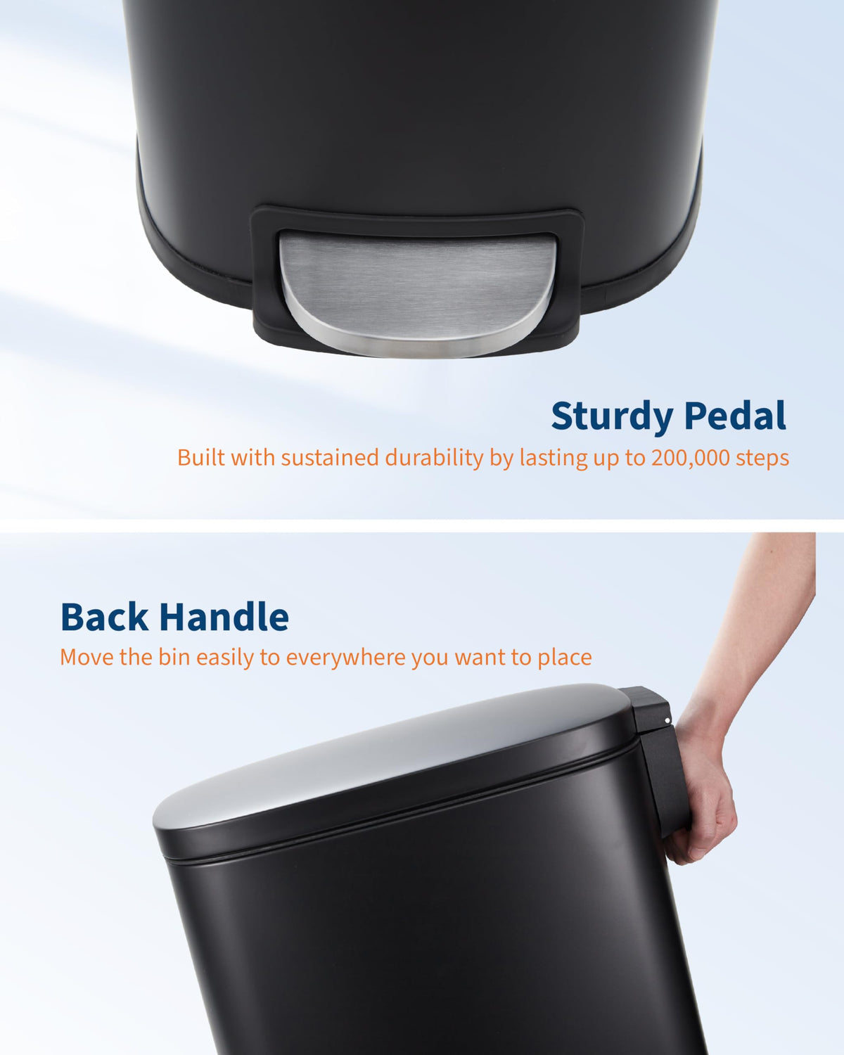 13.2 gal Slim Step Trash Can M23385