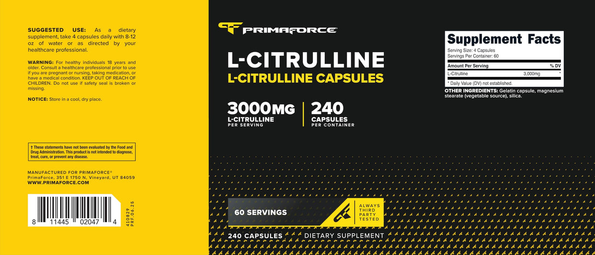L-Citrulline 3000mg 240 Capsules V27263