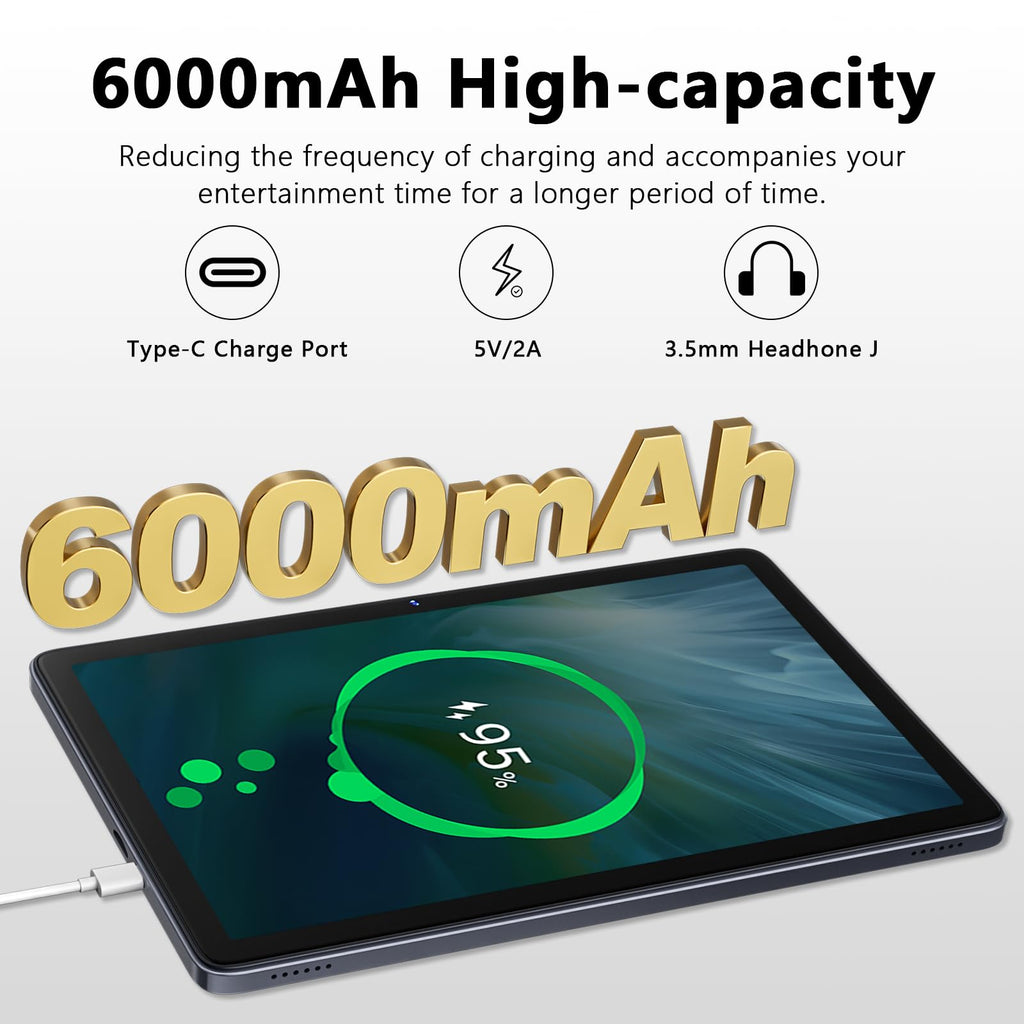 10 Inch Android 15 Tablet with Keyboard C1818