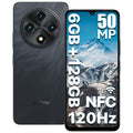 Unlocked Cell Phone Android 14, 6.9" HD+ 120Hz, 12GB +128GB, 6000mAh, 50MP Triple Camera, Dual 4G LTE, NFC, Black C2716
