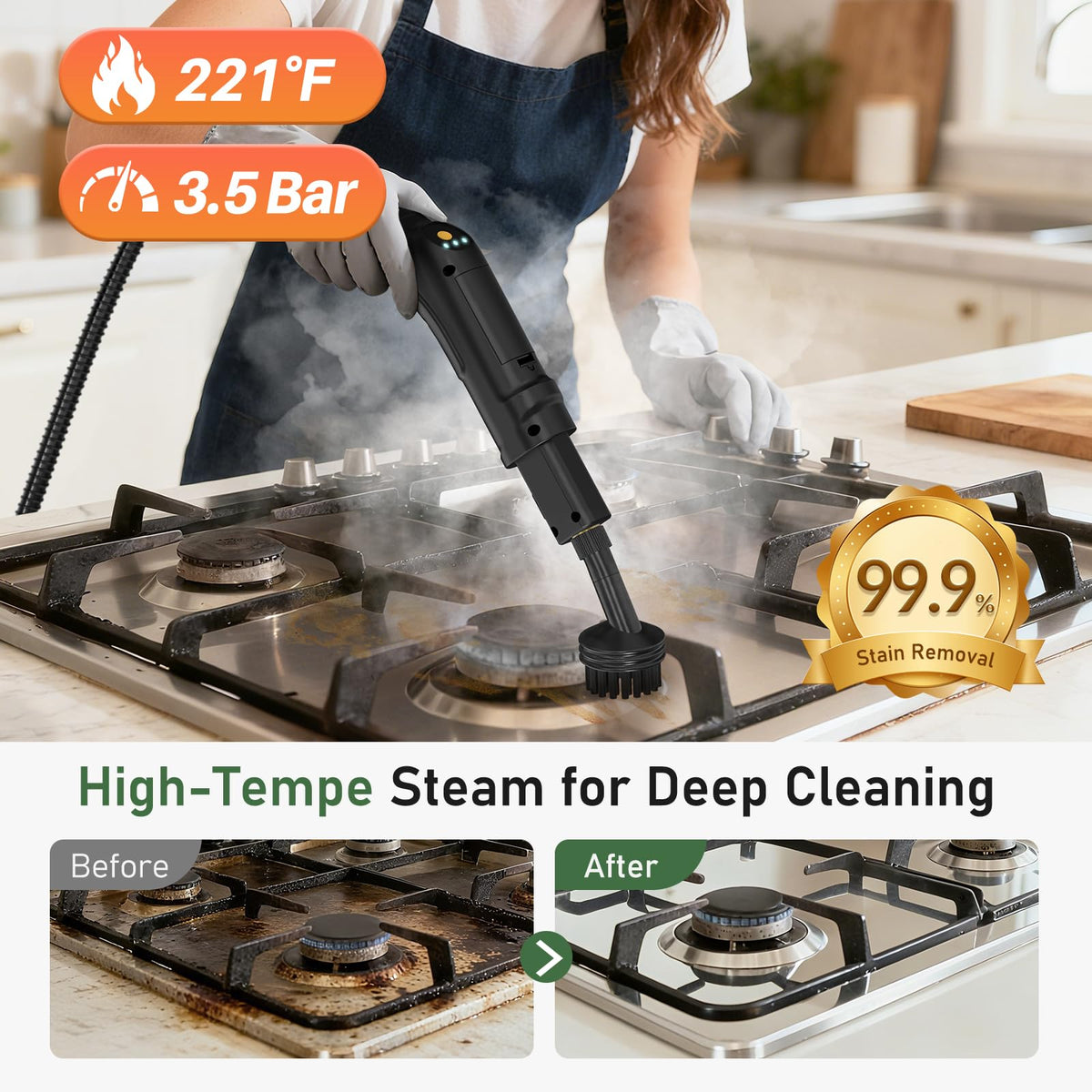 14 IN 1 Steam Cleaner Mop, Handheld Steamer, 1.6L Tank O541