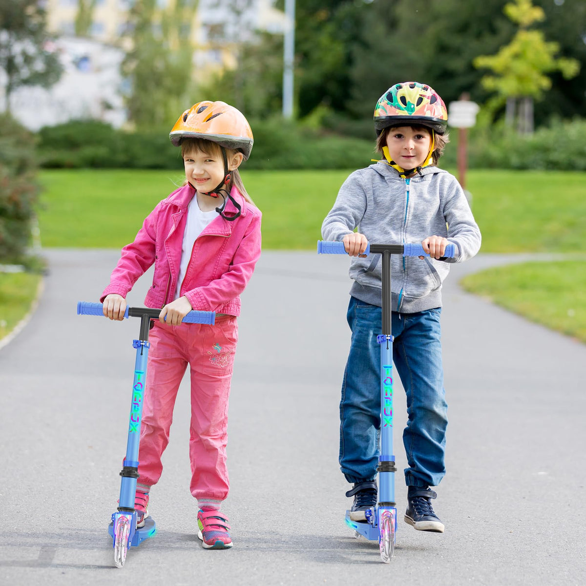2 Wheel Adjustable Height Foldable Lightweight Kick Scooter F1861